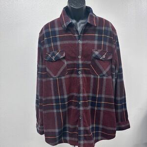 Freedom Foundry Long Sleeve Comfortable Plaid Flannel‎ Red/Black Shirt XXL/EEG